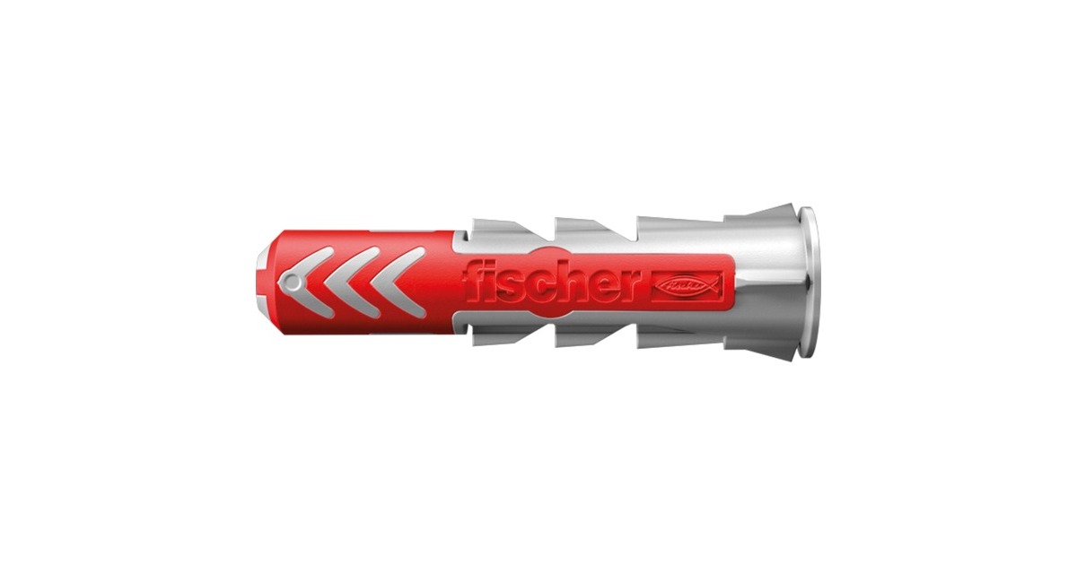 fischerDuoPower 10x50 plug  (Lichtgrijs/rood, 50 stuks)