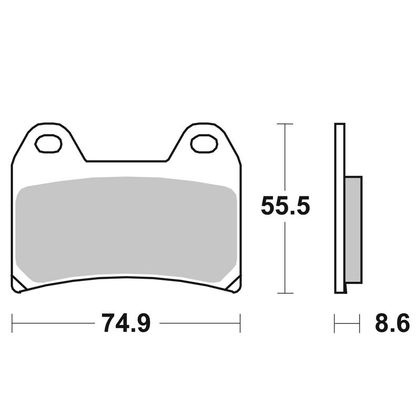 Plaquettes de freins SBS 706DC Racing carbon avant