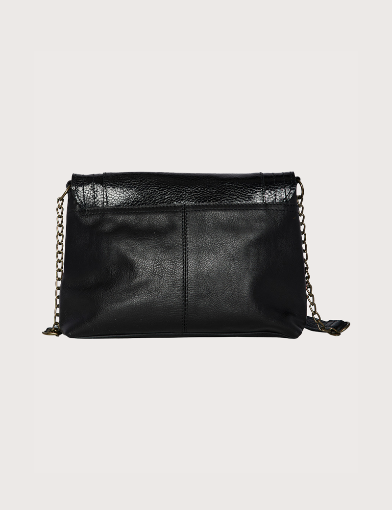 PIECES SAC FELIZIA À BANDOULIÈRE EN CUIR BLEU BRILLANT