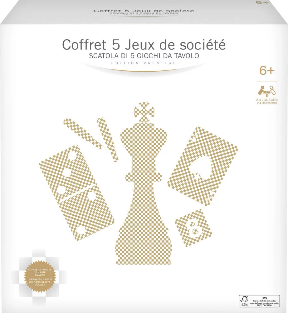 COFFRET 5 JEUX DE SOCIETE