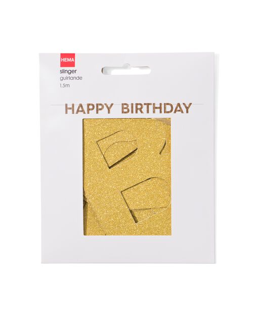 guirlande happy birthday dorée