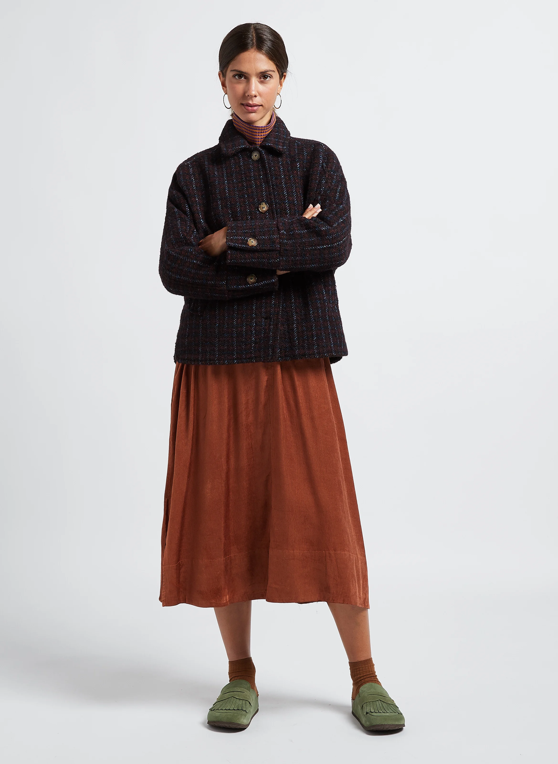 PIERRICH - Mules plates en cuir | Vert