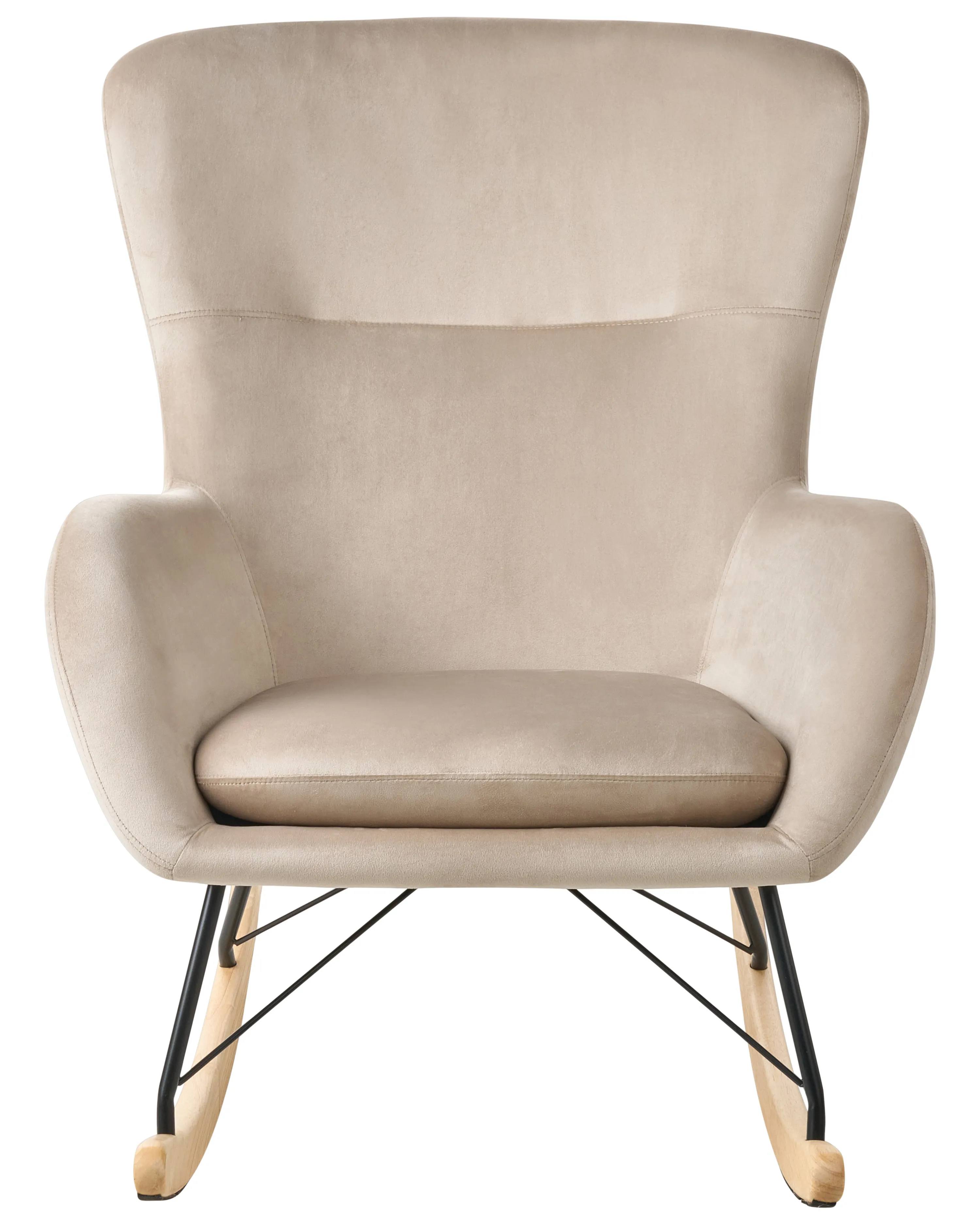 Schommelstoel ELLAN Fluweel Beige