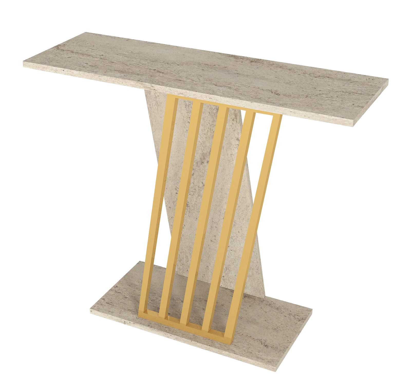 Konsolentisch - beige-Granit Optik - 90 cm