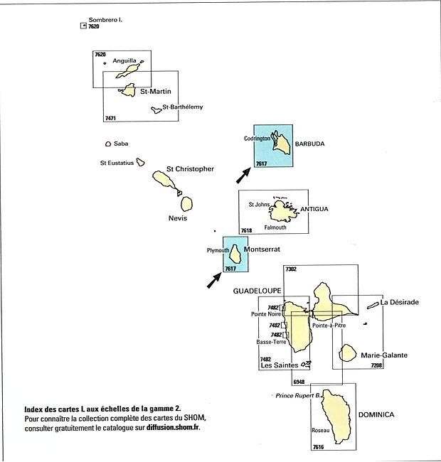 EPSHOM - 7617L MONTSERRAT ET BARBUDA