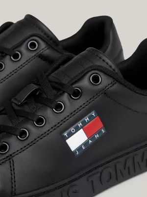 Tênis Essential de Couro com Sola Cupsole e Logo