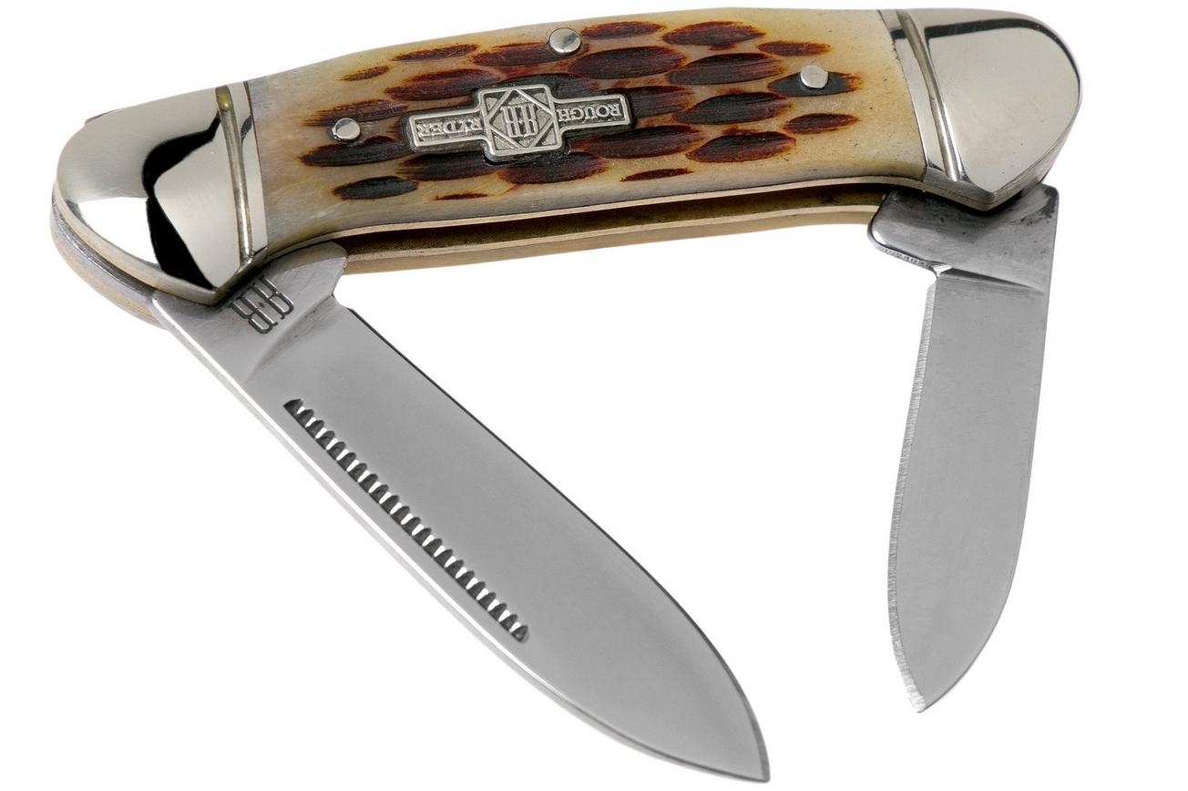 Rough Ryder Mini Canoe Amber Bone RR058 slipjoint zakmes