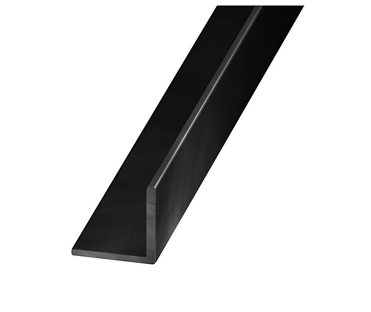 Cornière aluminium brossé noir 15 x 15 mm, 2,5 m