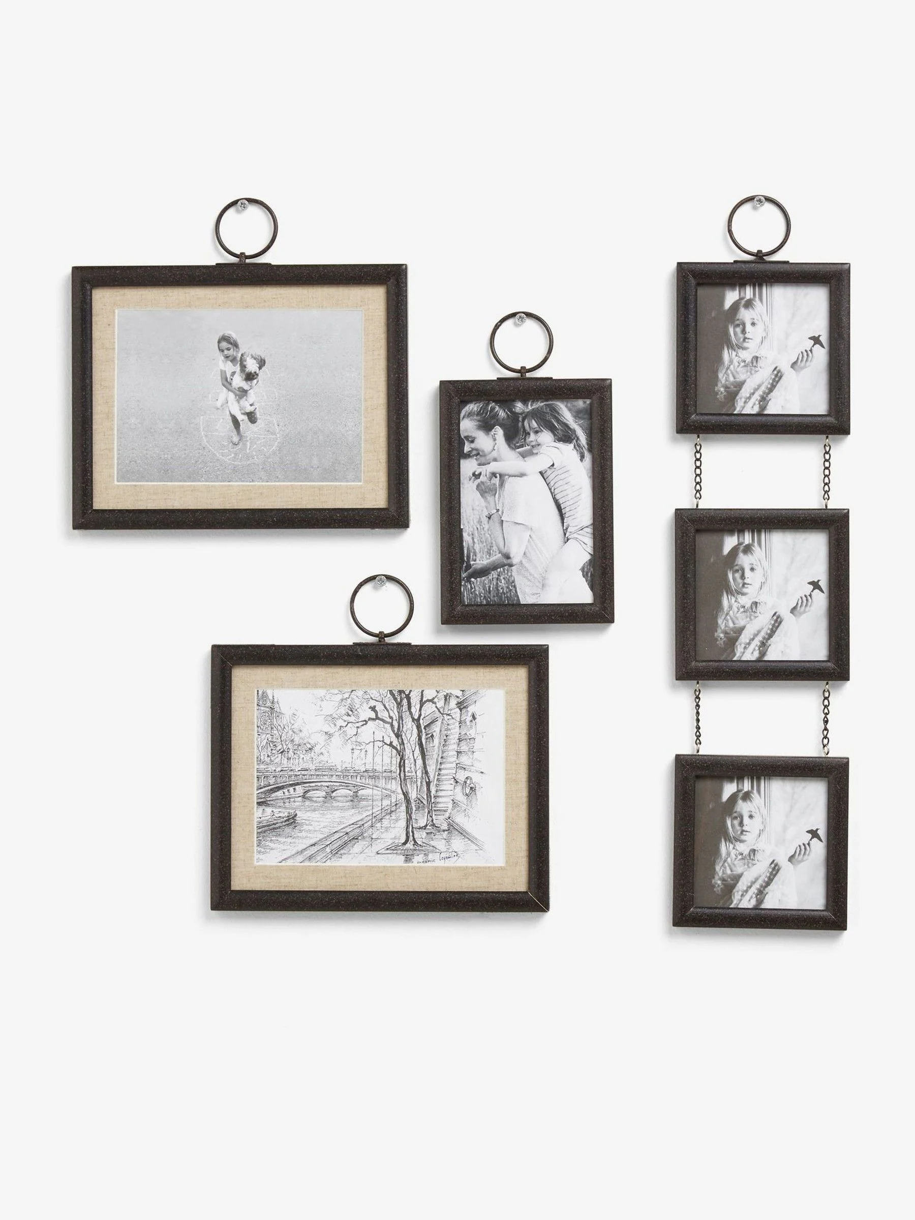 Set van 5 Salvage fotolijsten voor aan de wand