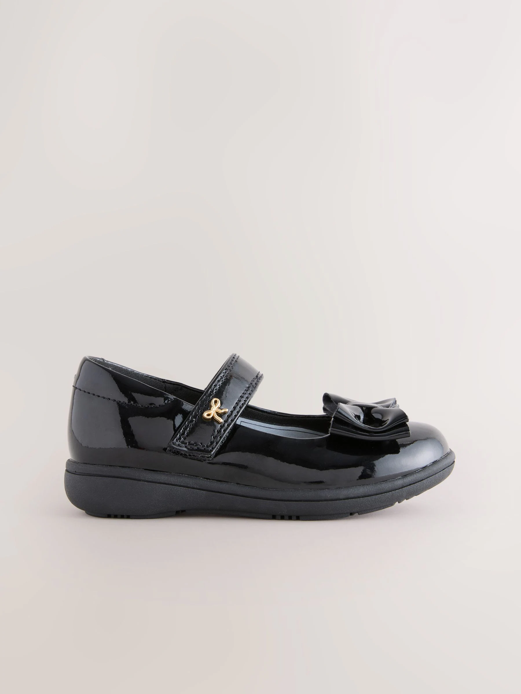 Zwart lak - Bow Mary Jane School Shoes