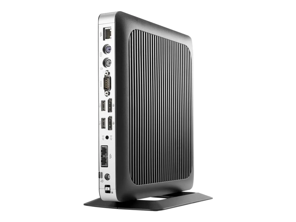 HP t630 - Tynd klient - tower - 1 x GX-420GI op til 2.2 GHz - RAM 4 GB - flash 32 GB - Radeon R7E - Gigabit Ethernet - Bluetooth, 802.11a/b/g/n/ac - Win Embedded Standard 7E 32-bit - skærm: ingen - tastatur: dansk - TAA-kompatibel
