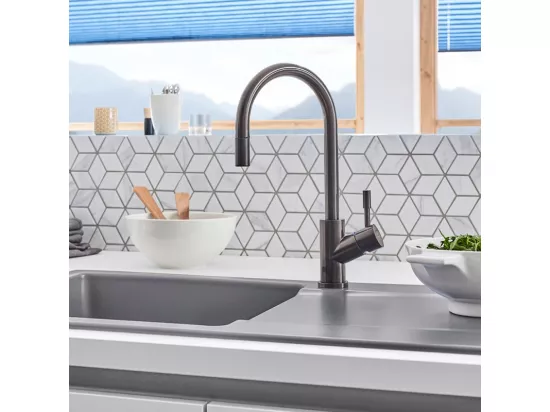 Robinet cuisine VILLEROY ET BOCH Umbrella flex anthracite