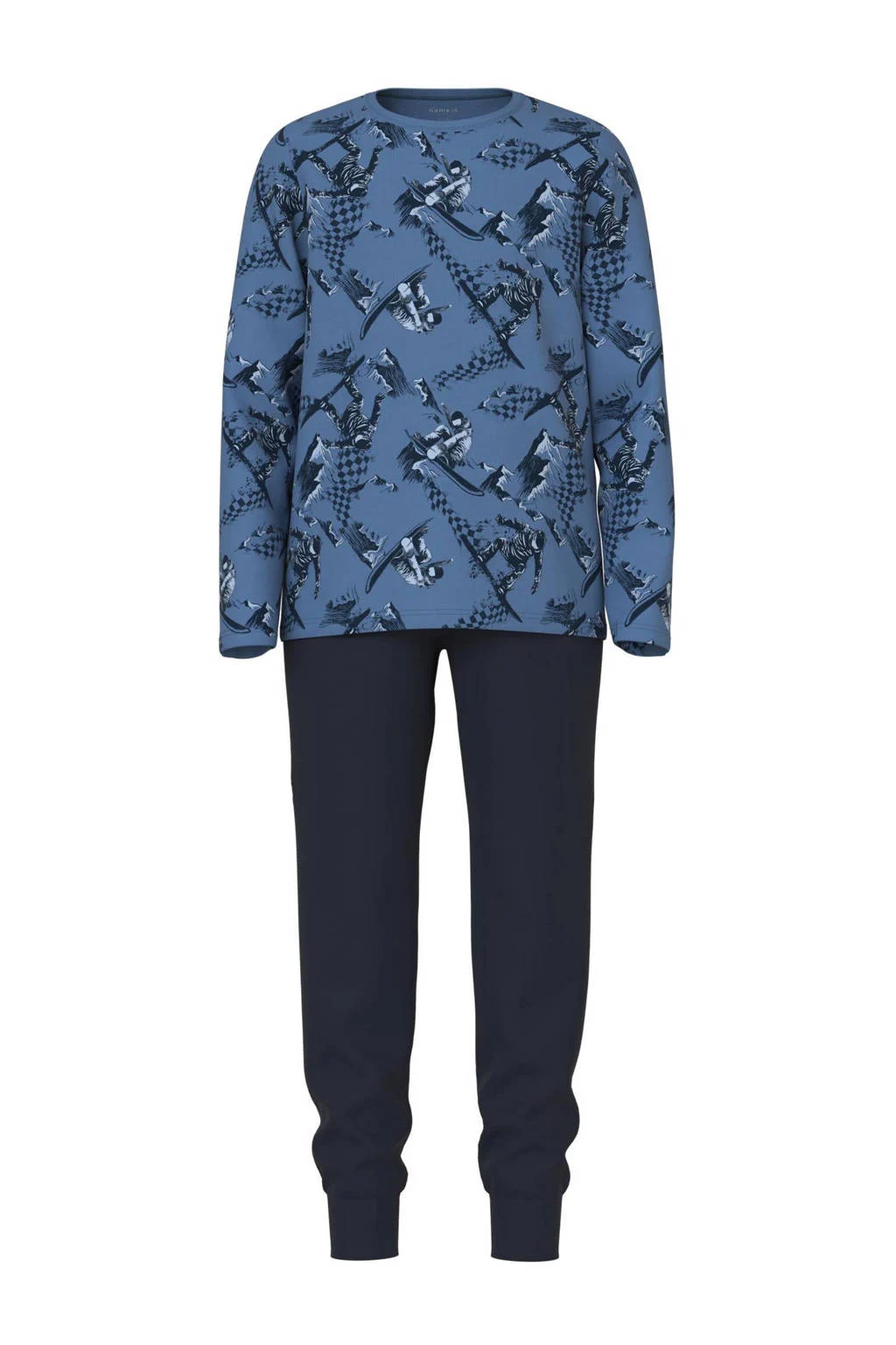 NAME IT pyjama NKMNIGHTSET SNOWBOARD donkerblauw/blauw