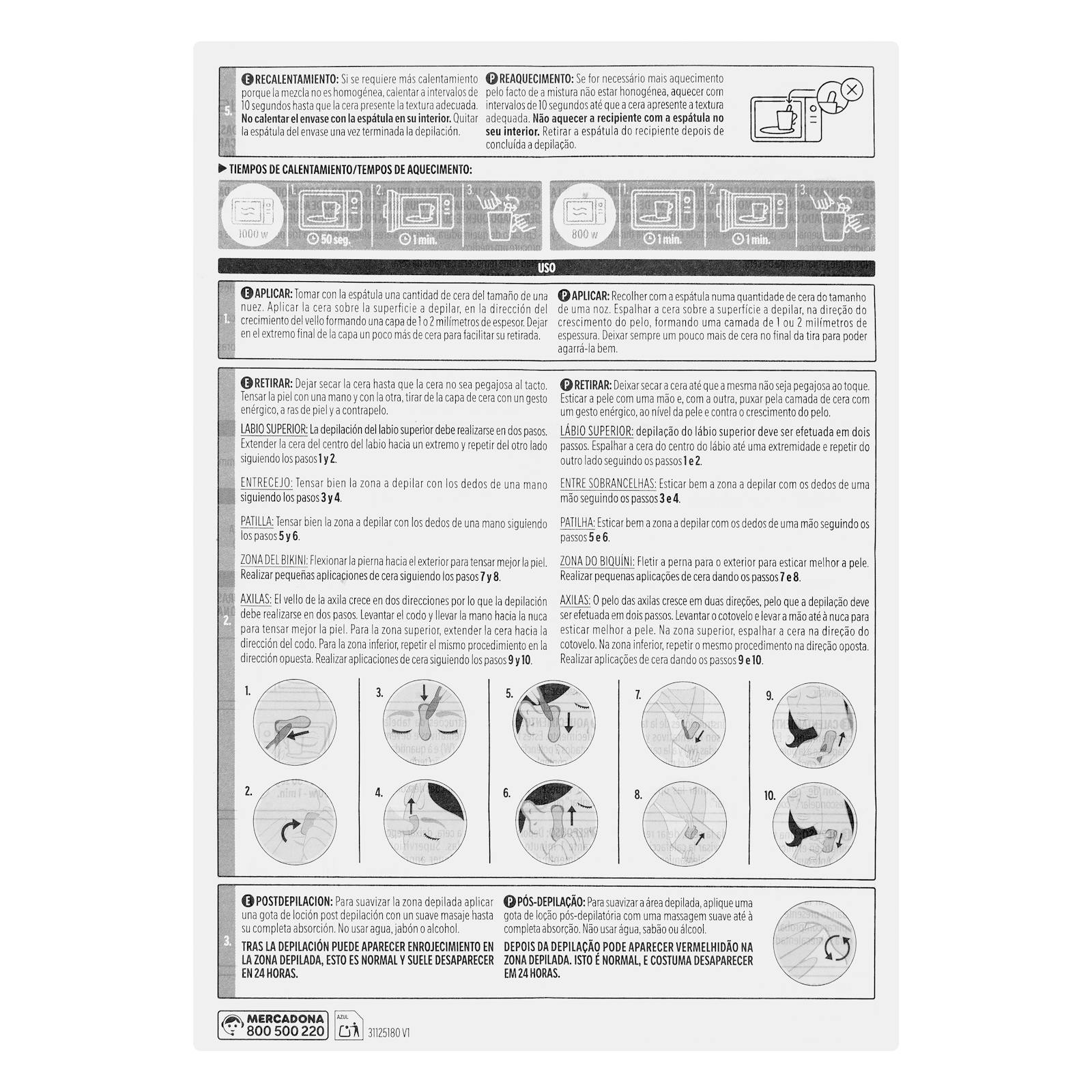 Pot de cire chaude pour le visage Deliplus pour peaux sensibles