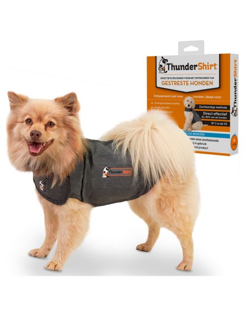 Thundershirt Ontspannend Vest Voor Gestreste Honden Grijs - Direct rustgevend