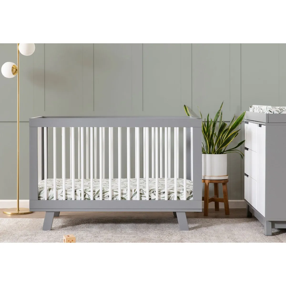 Babyletto Couchette Convertible 3 en 1 Hudson - Gris  Blanc