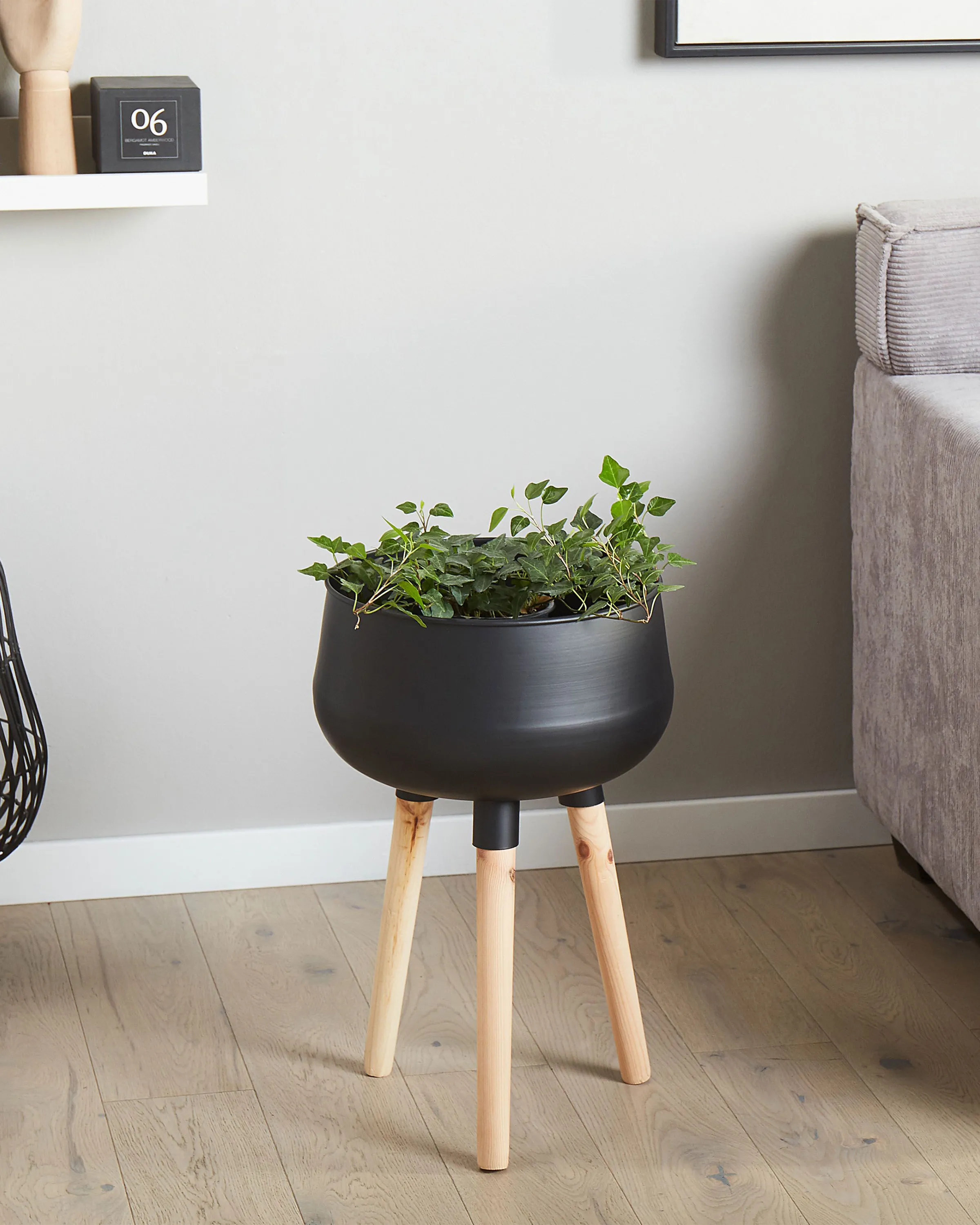 Verhoogde bloempot AGROS Metaal 30 cm Zwart