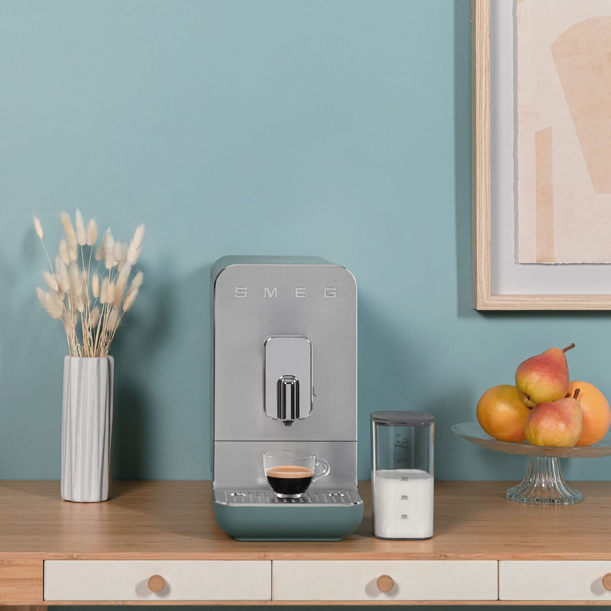 Helautomatisk espressomaskin, emerald green