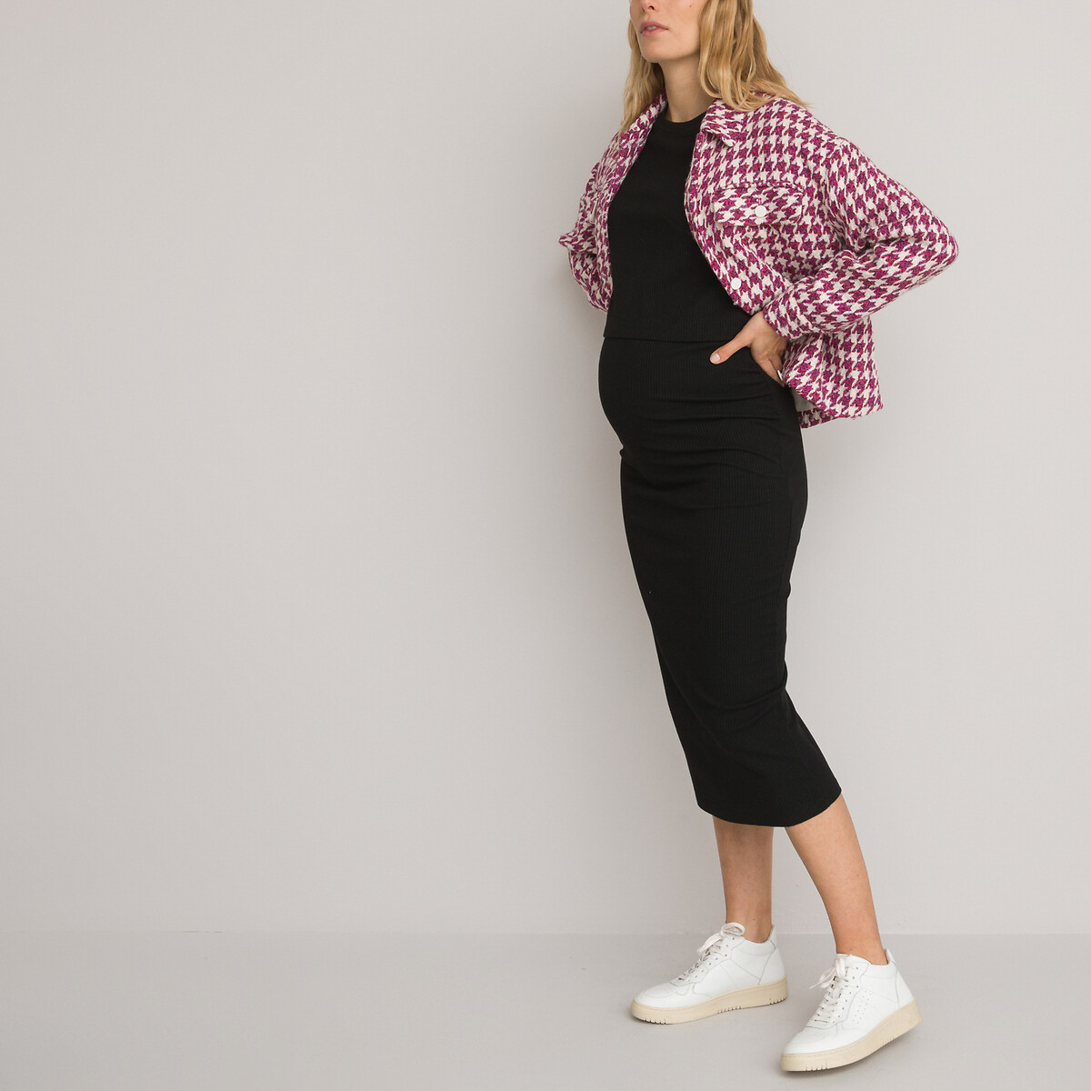 LA REDOUTE COLLECTIONS<br>Saia lápis para gestantes, comprimento midi 3/4