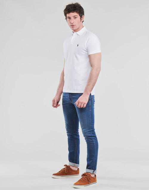 Polo Ralph Lauren - POLO AJUSTE DROIT EN COTON BASIC MESH LOGO PONY PLAYER Blanco
