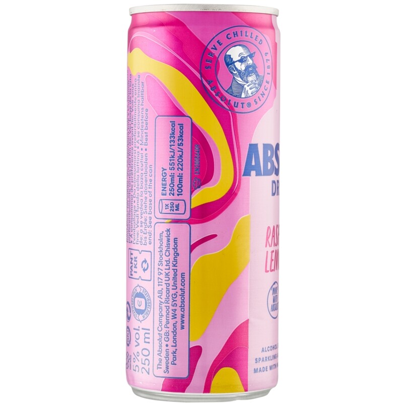 Absolut Raspberry lemonade