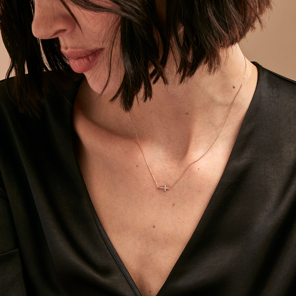 Collier Like A Virgin Or Jaune Oxyde De Zirconium