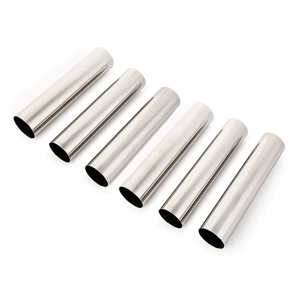 Set 6 tubes en inox 12,5 cm Mathon