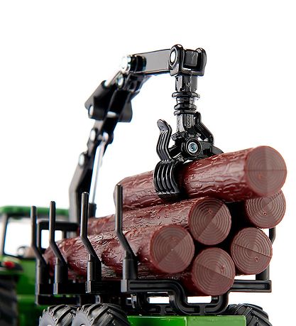 Siku Traktor m. Forstanhänger - John Deere 8430 - 1:50 - Grün