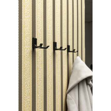 Hermeta garderobe jashaak dubbel zwart