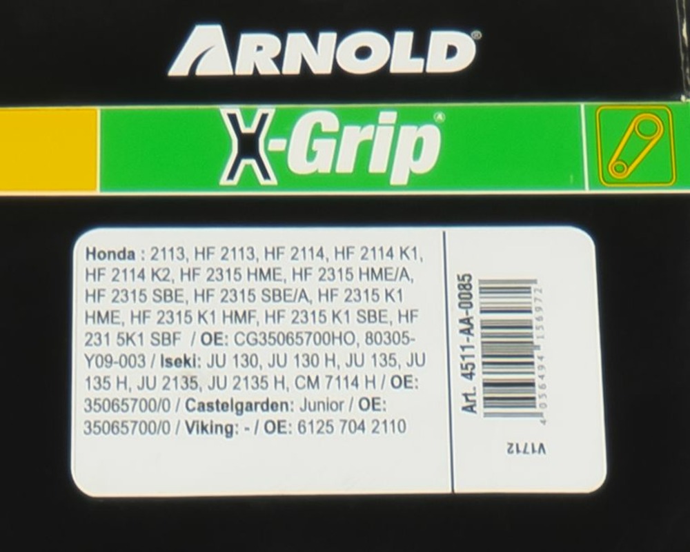 Courroie hexagonale x-grip de type aa 85