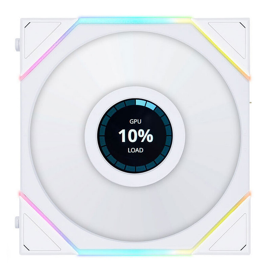 Lian Li Uni Fan TL120 LCD Reverse Blade - Blanc - Pack de 3 + Contrôleur