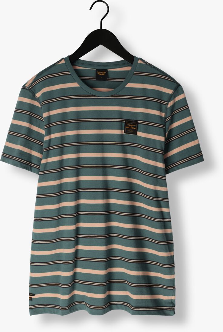 PME LEGEND groene pme legend t-shirt short sleeve r-neck yd stripe jersey