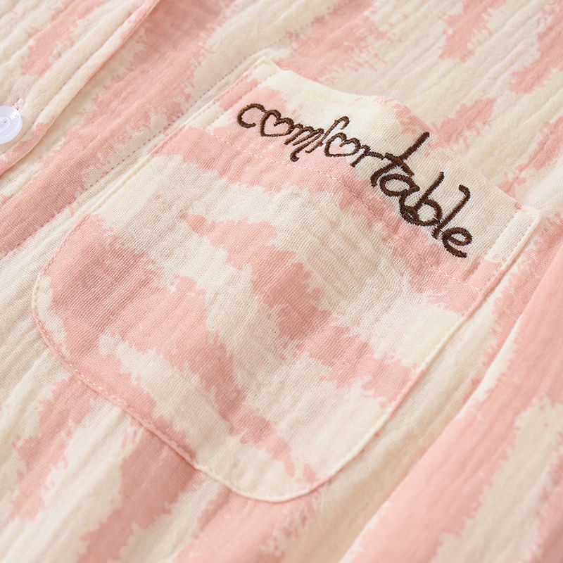 Dogini - Bijpassende pyjamaset voor koppels: zebraprint shirt + broek