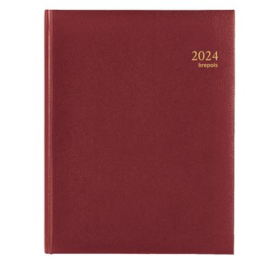 Agenda Lima Timing - 1 semaine sur 2 pages - 17 x 22 cm - bordeaux - Brepols