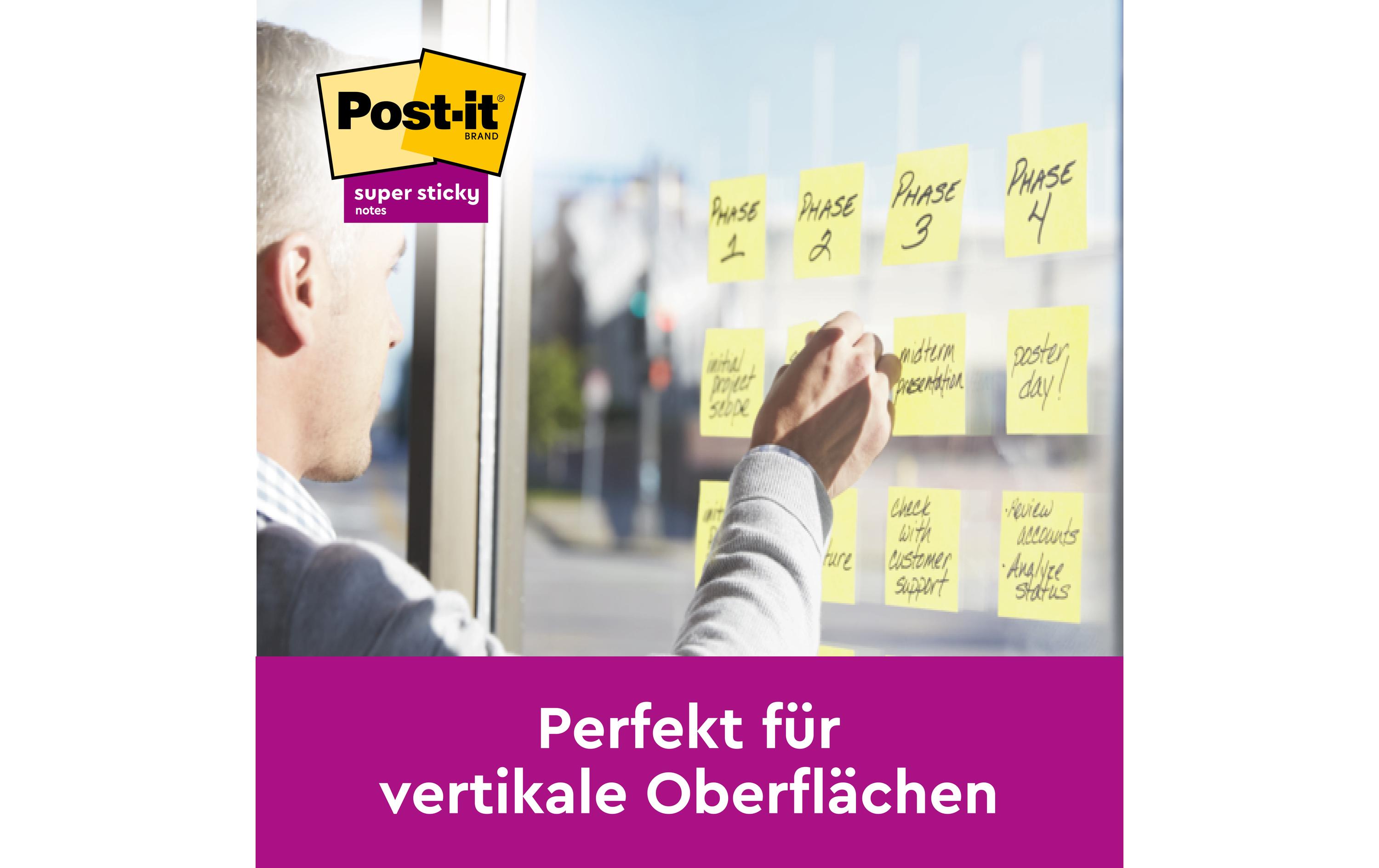 Notizzettel Z-Notes Super Sticky Gelb 7.6 cm x 7.6 cmPost it 20 Blöcke + 4 gratis Blöcke in praktischer Box
