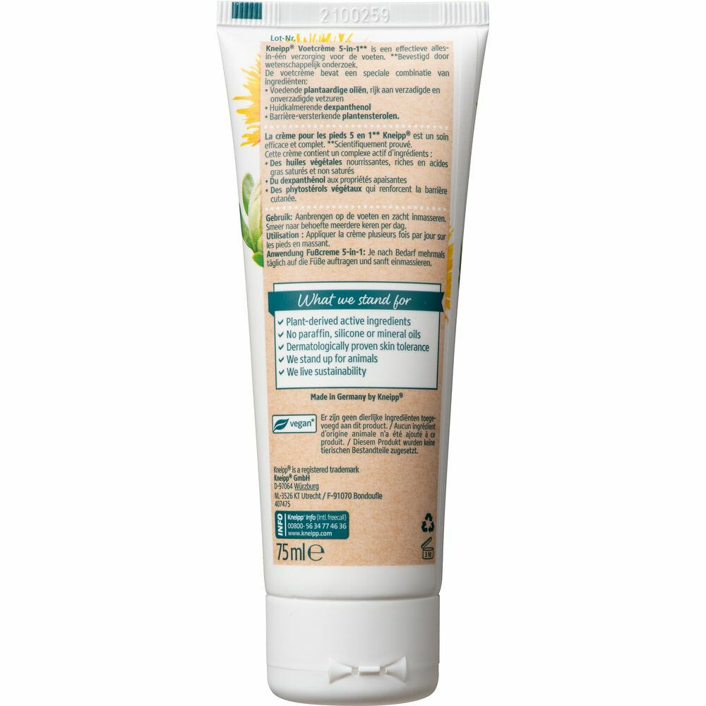 Kneipp Voetcrème 5-in-175 ml