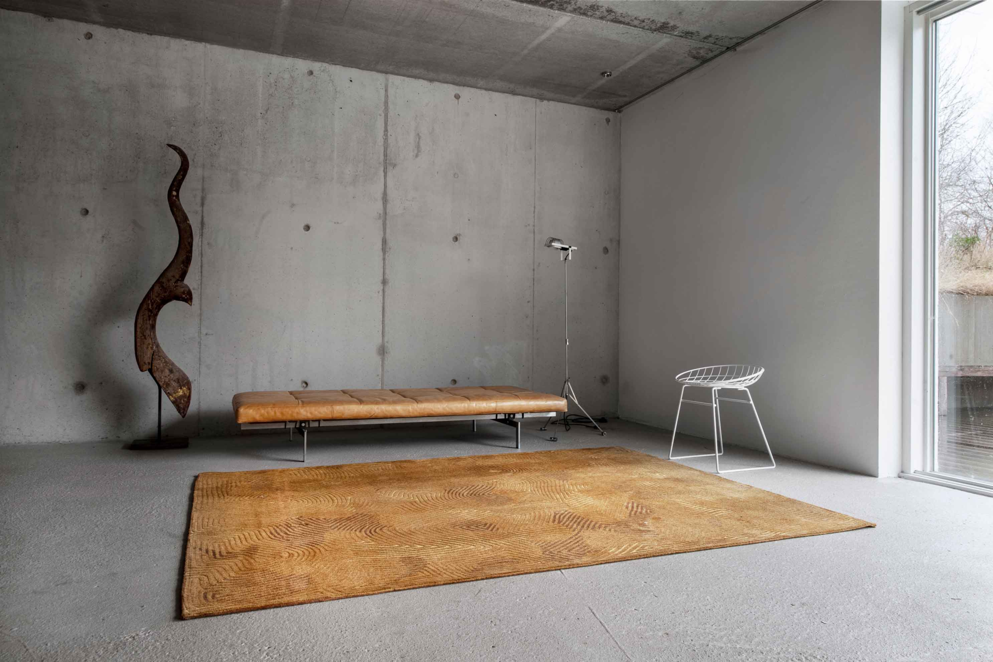 Ecorugs vloerkleed Coral goud 80x150 cm ∅ 140 cm