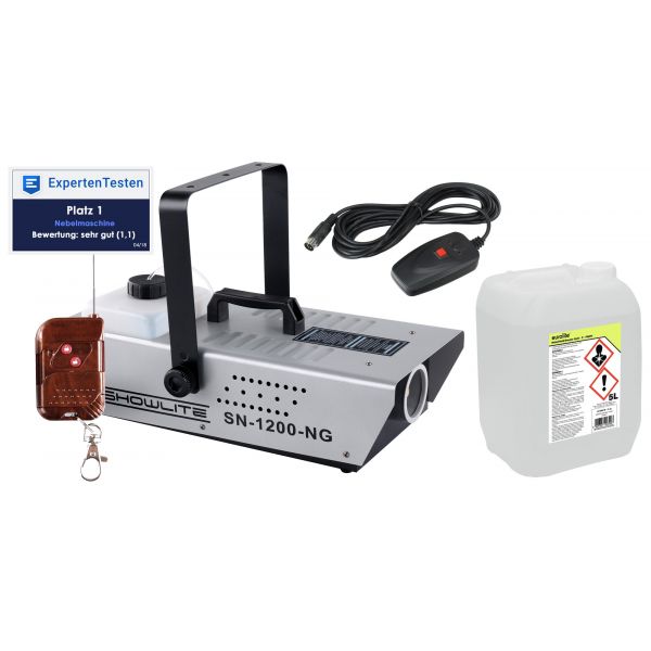 Showlite Complete Set SN-1200 Fog Machine   5 L Smoke Fluid , Conjunto Completo SN-1200 Máquina de Nevoeiro