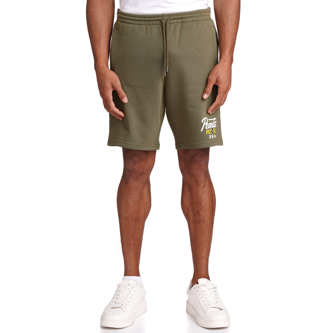 Jonas Nielsen Peanuts Joggingshorts mit Print dunkeloliv