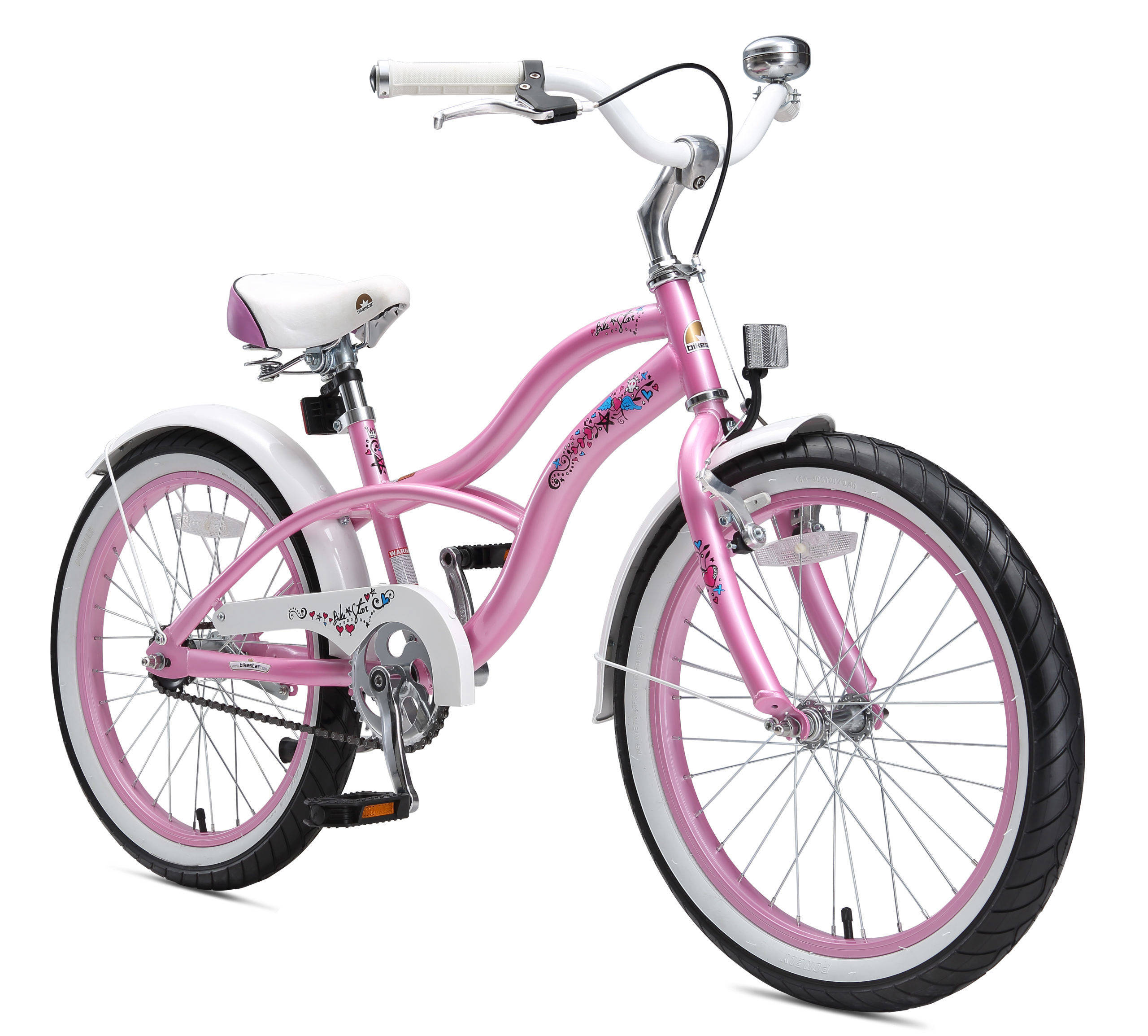 BikeStar Cruiser kinderfiets 20 inch roze