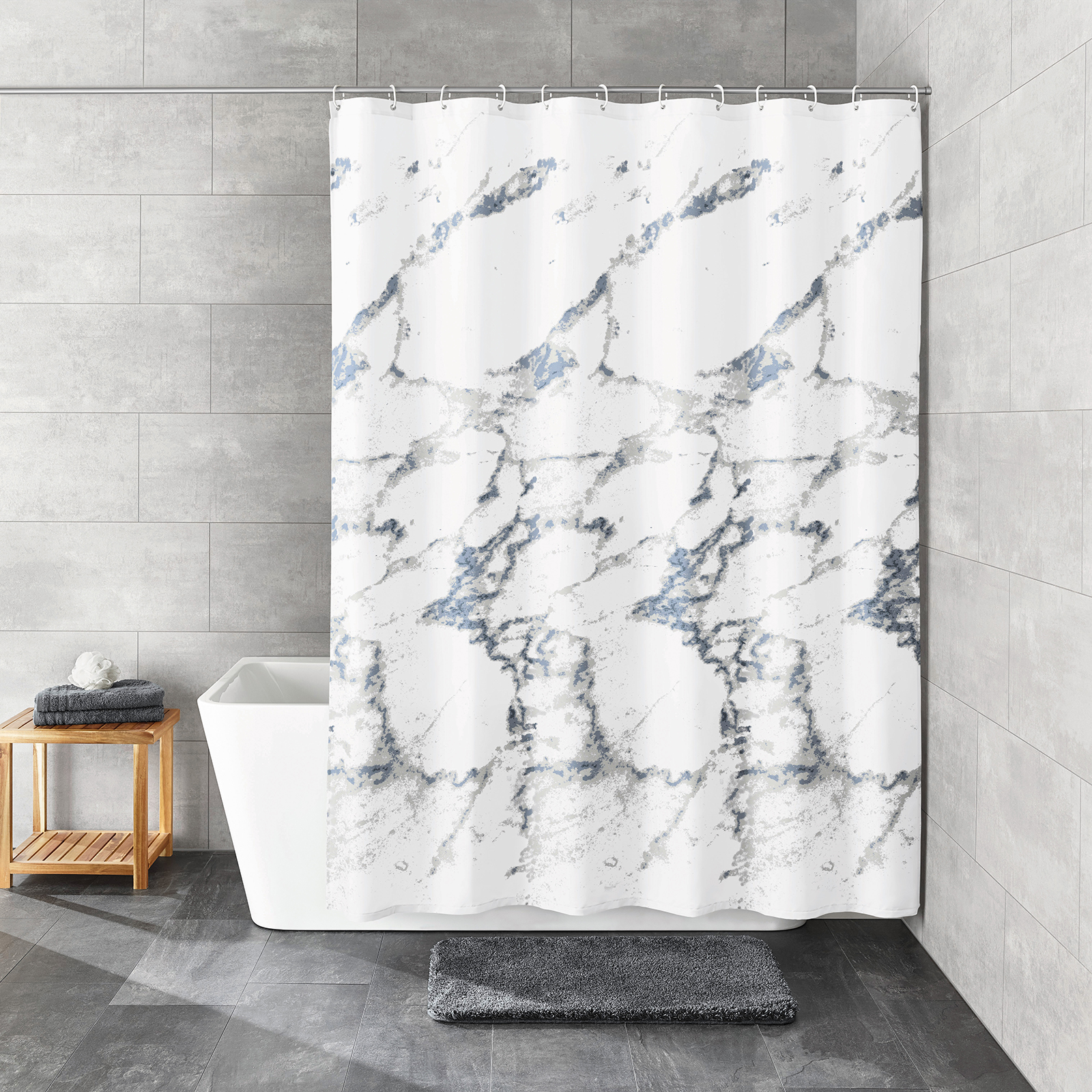 Kleine Wolke Duschvorhang - Marmoroptik - 180x200 cm