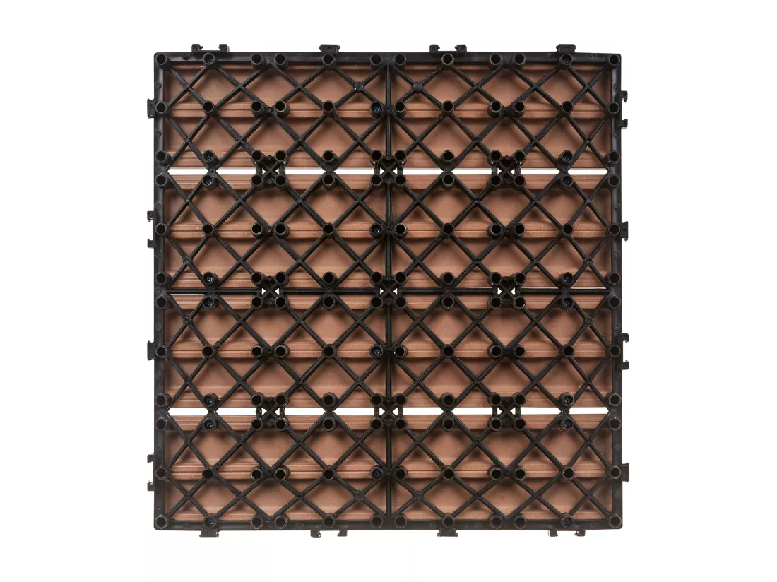 Caillebotis ATELETA Composite bois-plastique (WPC) Marron clair