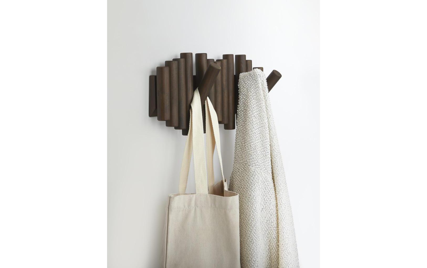 Wandgarderobe Picket 38 cm, BraunGarderobenleiste mit 5 Haken