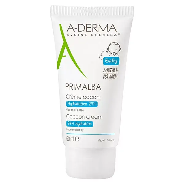Creme hidratante A-Derma Primalba Baby Cocoon, hidratação 24h, 50ml