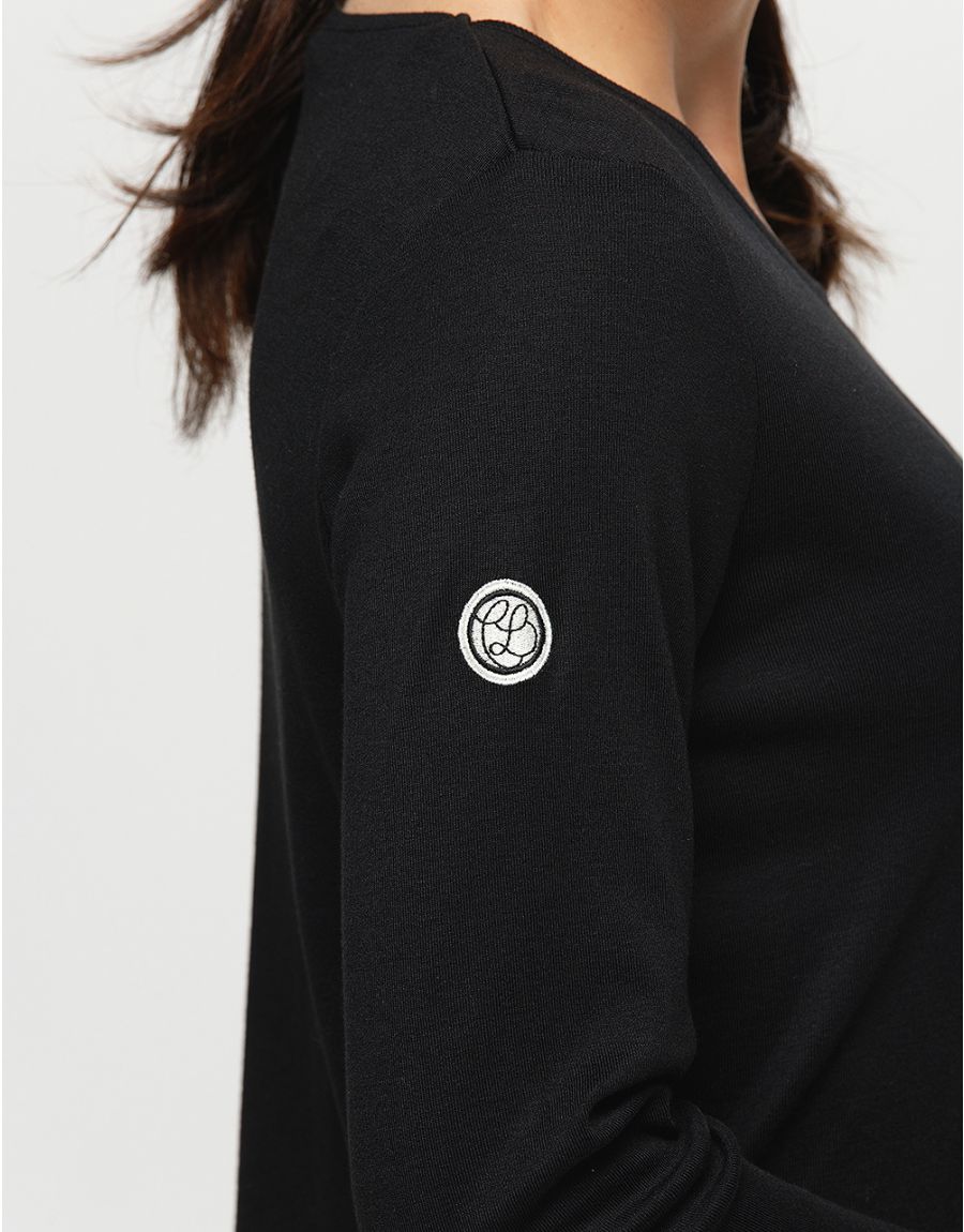 T-shirt coton modal noir