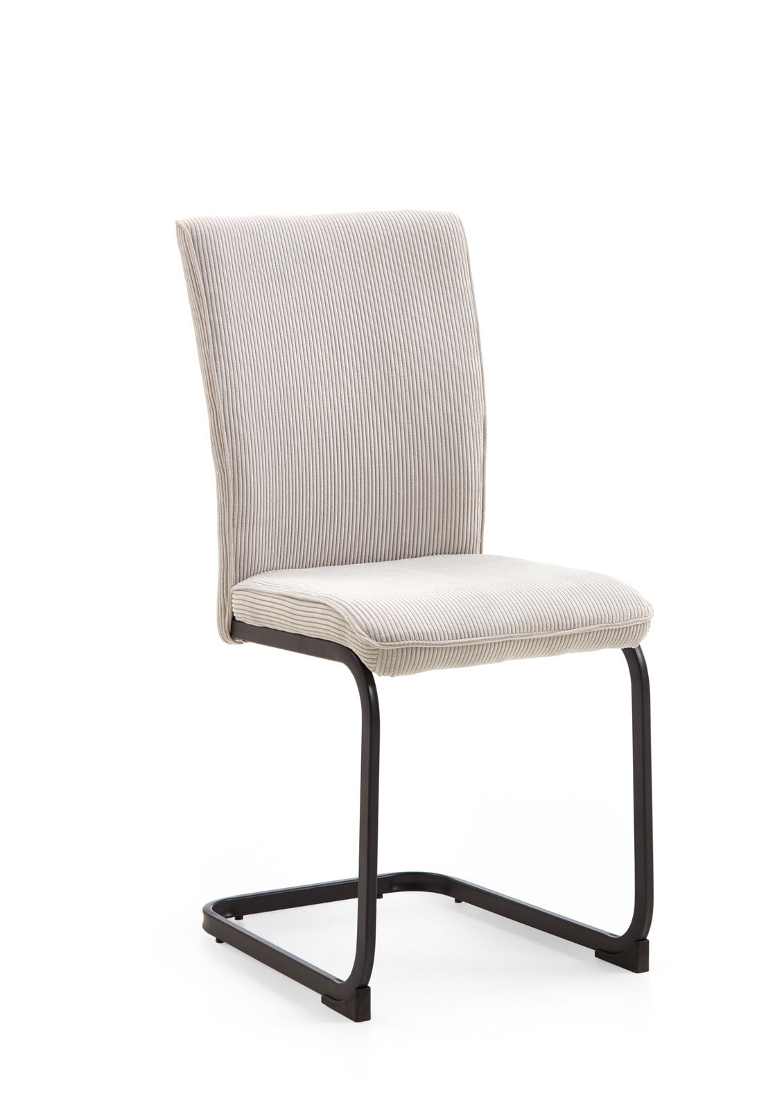 Stuhl MENU Cord-Bezug beige/Gestell schwarz