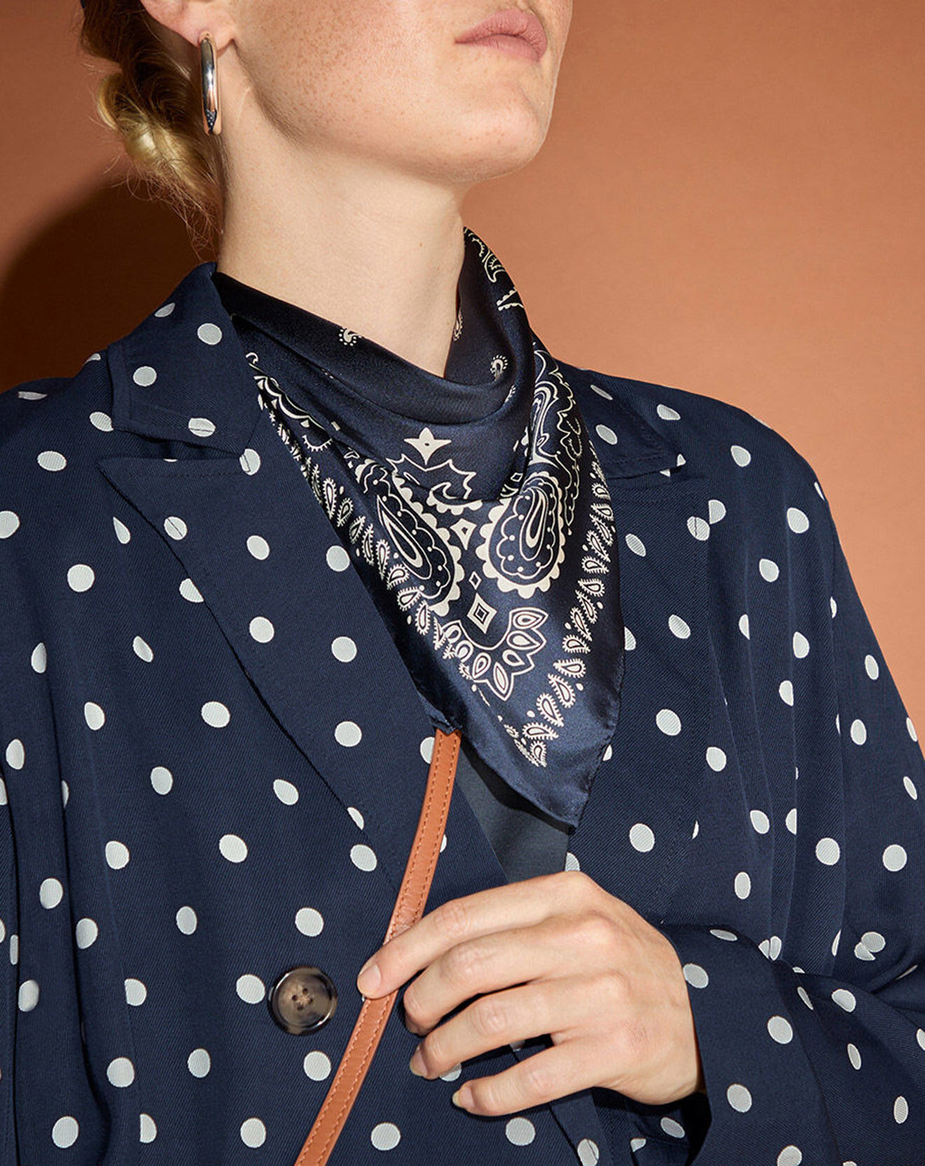 Jodhpur Veste fluide bloom bleue/blanc