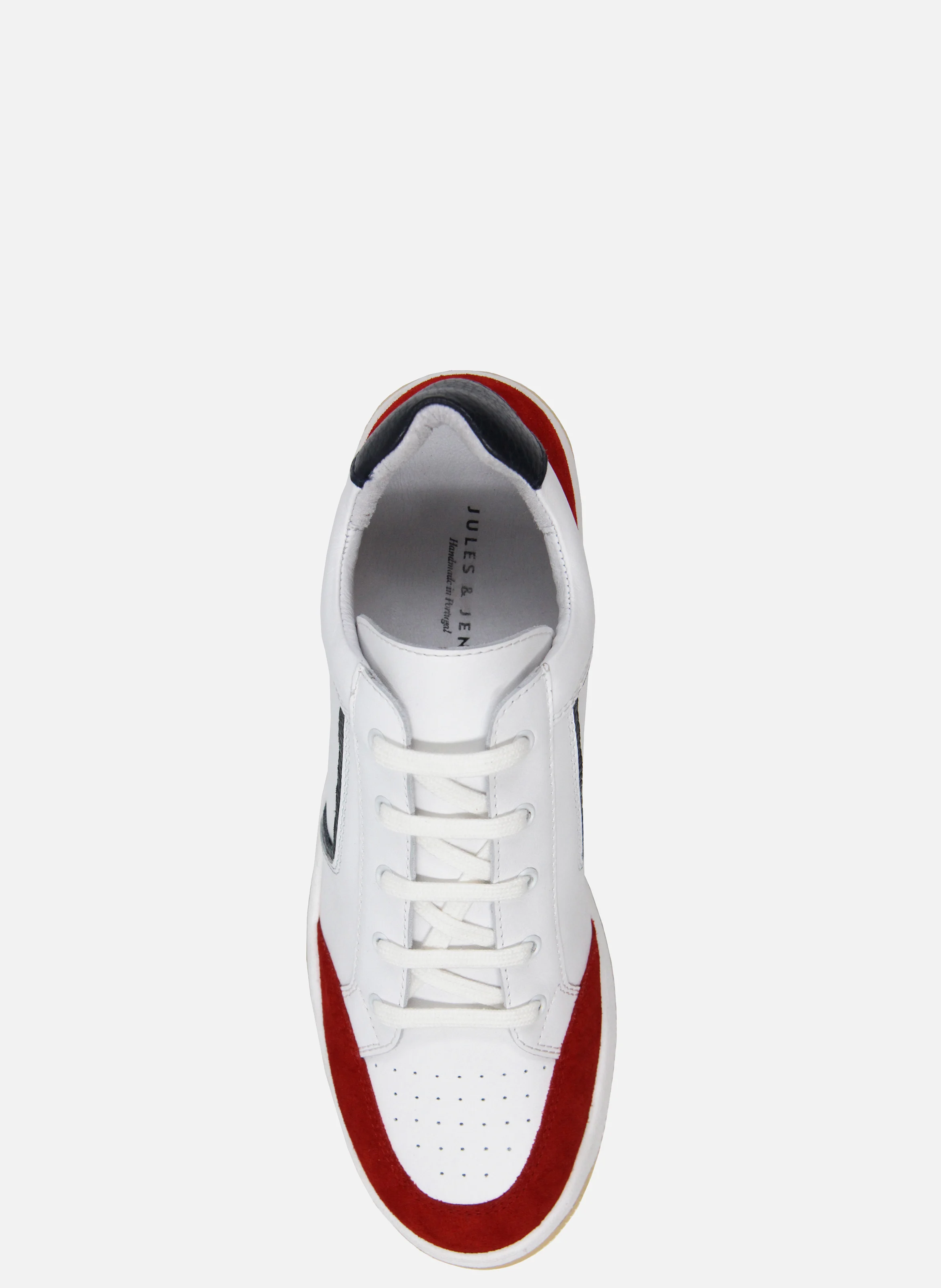 Baskets rétro homme cuir lisse | Blanc