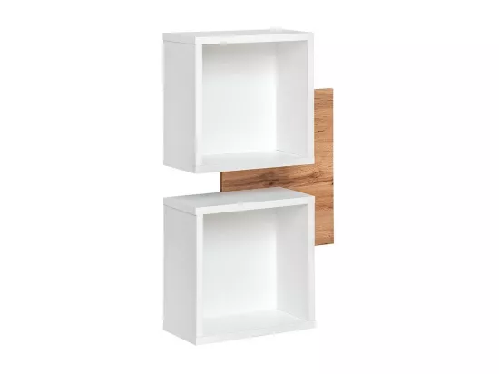 Meuble d'entrée TORTH 3 – Ensemble complet – Coloris chêne et blanc – Design moderne et fonctionnel