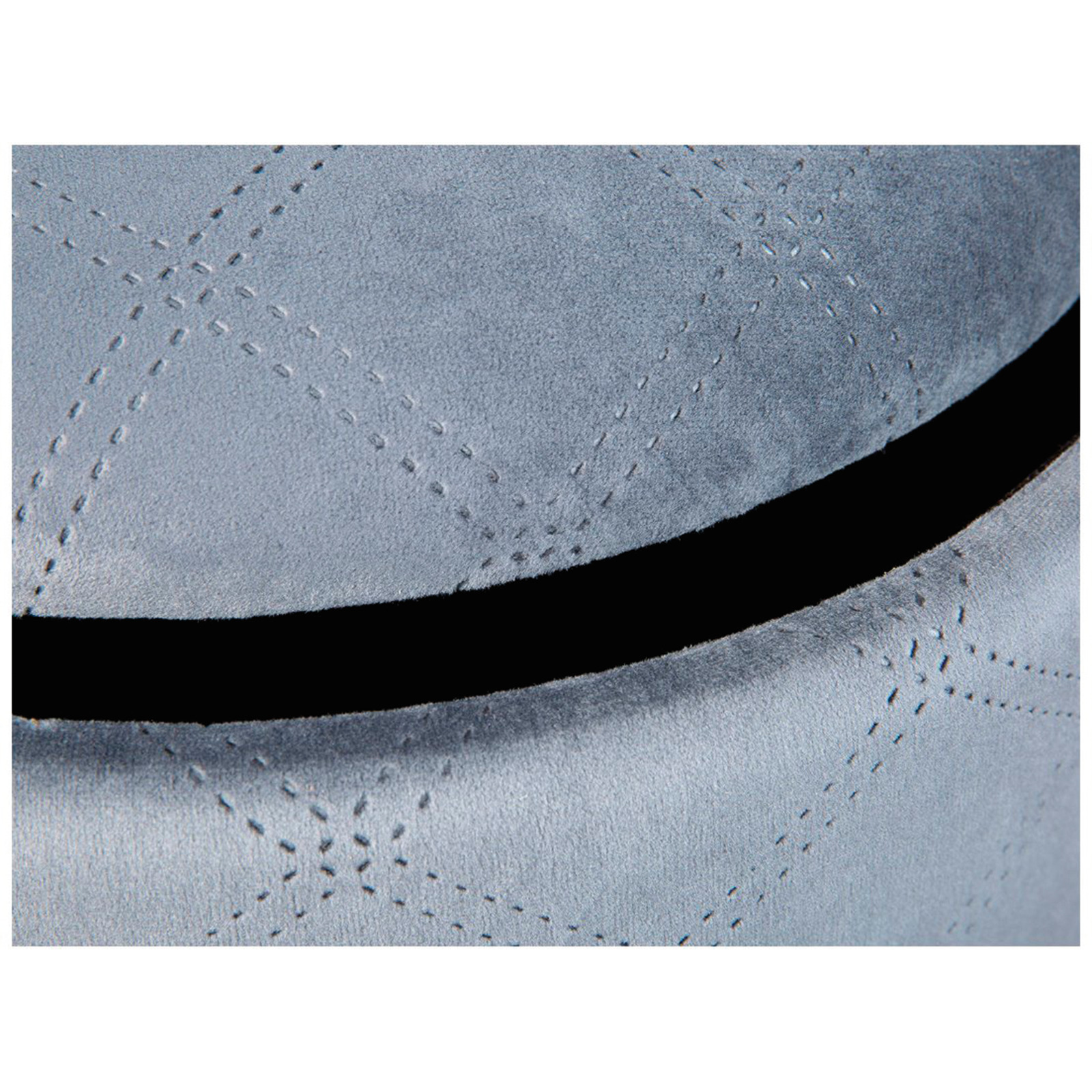 Hocker Nevis Ø31x40cm Samt hellgrau